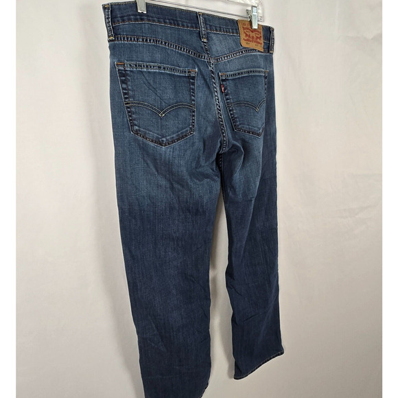Levi's 559 Jeans Men's 34 x 31 (tag 32 x 34) Blue Dark Wash Relaxed Straight - Picture 15 of 16